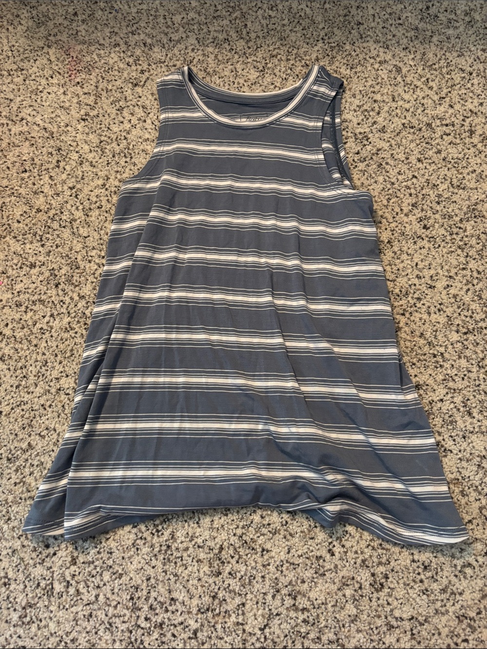 Girls 12-14 Striped Blue & White Sleeveless Swing Tank Top